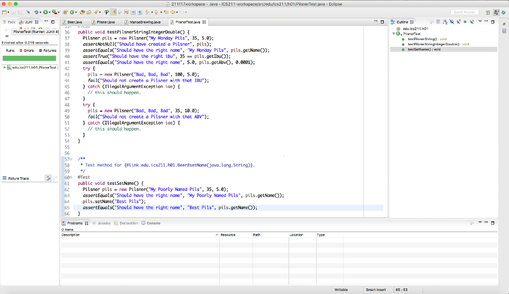 Passing Pilsner Tests