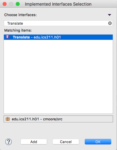 Translate Interface