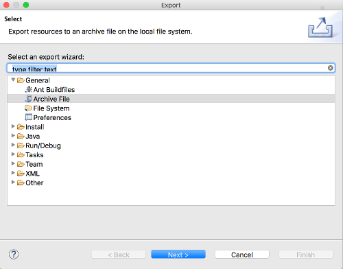 Export Dialog